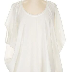 Helmut Lang White Box Cut Blouse Sz L